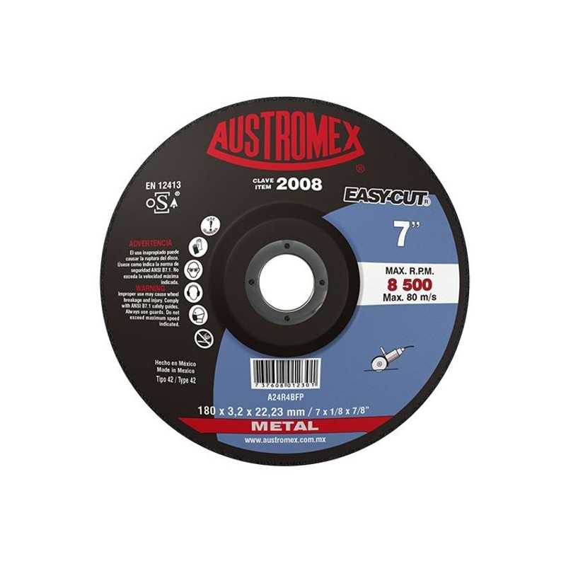 Disco Para Corte Metal 7" X 1/8" X 7/8" Austromex